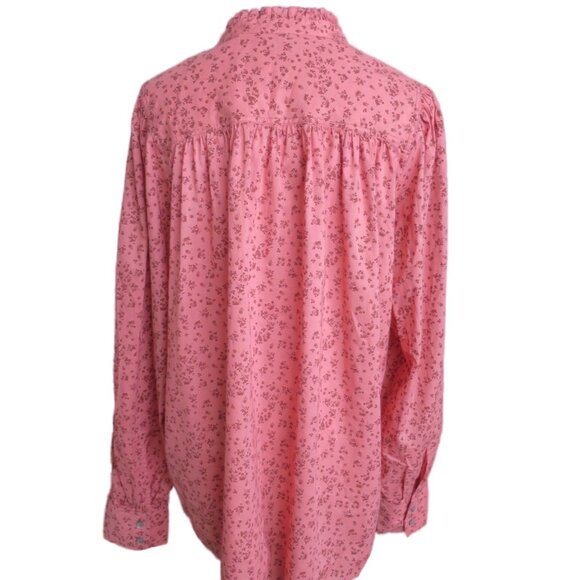 Hatch The Sienna Top Pink Floral Cotton Maternity Blouse Size L (3) - Picture 7 of 13